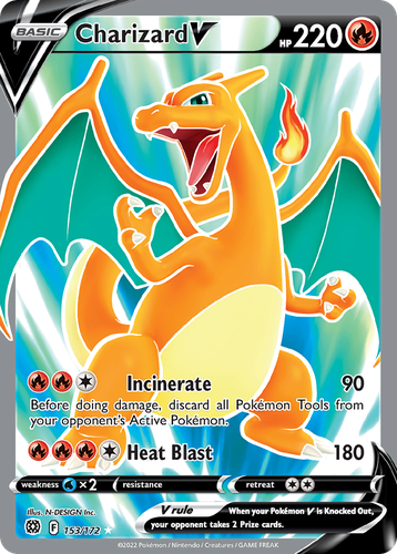 Charizard V #153 from Brilliant Stars - Rare Ultra - Illustrated by N-DESIGN Inc.