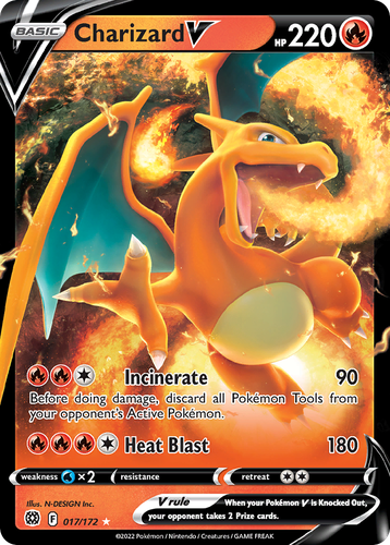 Charizard V #17 from Brilliant Stars - Rare Holo V - Illustrated by N-DESIGN Inc.