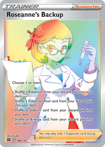 Roseanne's Backup #180 from Brilliant Stars - Rare Rainbow - Illustrated by kirisAki