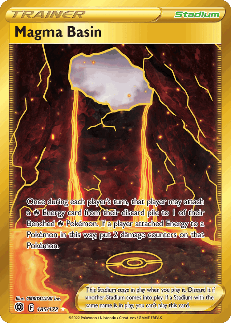 Magma Basin #185 from Brilliant Stars - Rare Secret - Illustrated by ORBITALLINK Inc.