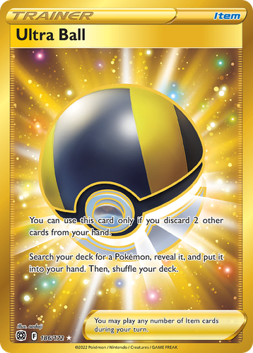 Ultra Ball #186 from Brilliant Stars - Rare Secret - Illustrated by sadaji