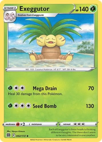 Exeggutor #2 from Brilliant Stars - Uncommon - Illustrated by Naoyo Kimura