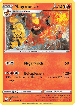 Magmortar Pokémon TCG card art