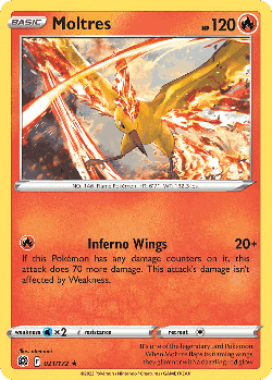 Moltres Pokémon TCG card art