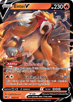 Entei V Pokémon TCG card art