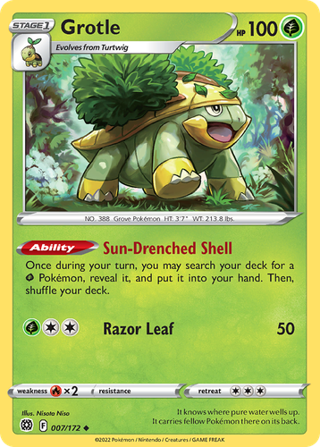 Grotle Pokémon TCG card art