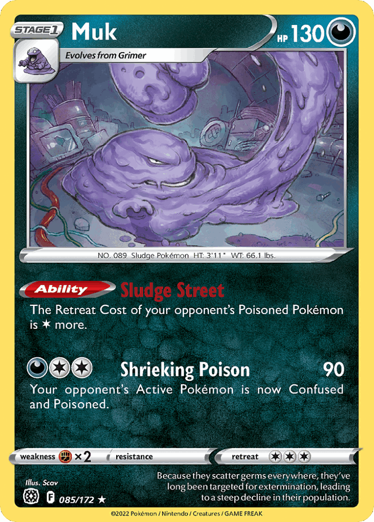 Muk #85 from Brilliant Stars - Rare - Illustrated by Scav