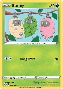 Burmy Pokémon TCG card art