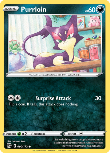 Purrloin #90 from Brilliant Stars - Common - Illustrated by Narumi Sato