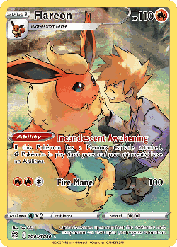 Flareon Pokémon TCG card art
