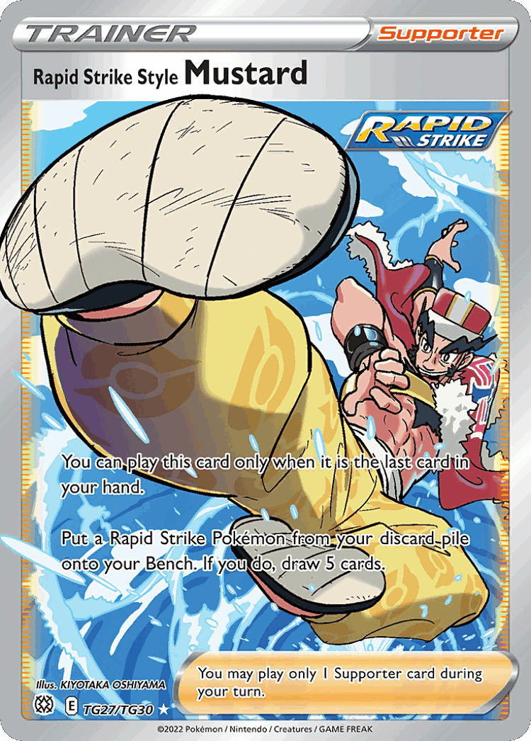 Rapid Strike Style Mustard #27 from Brilliant Stars Trainer Gallery - Rare Ultra - Illustrated by KIYOTAKA OSHIYAMA