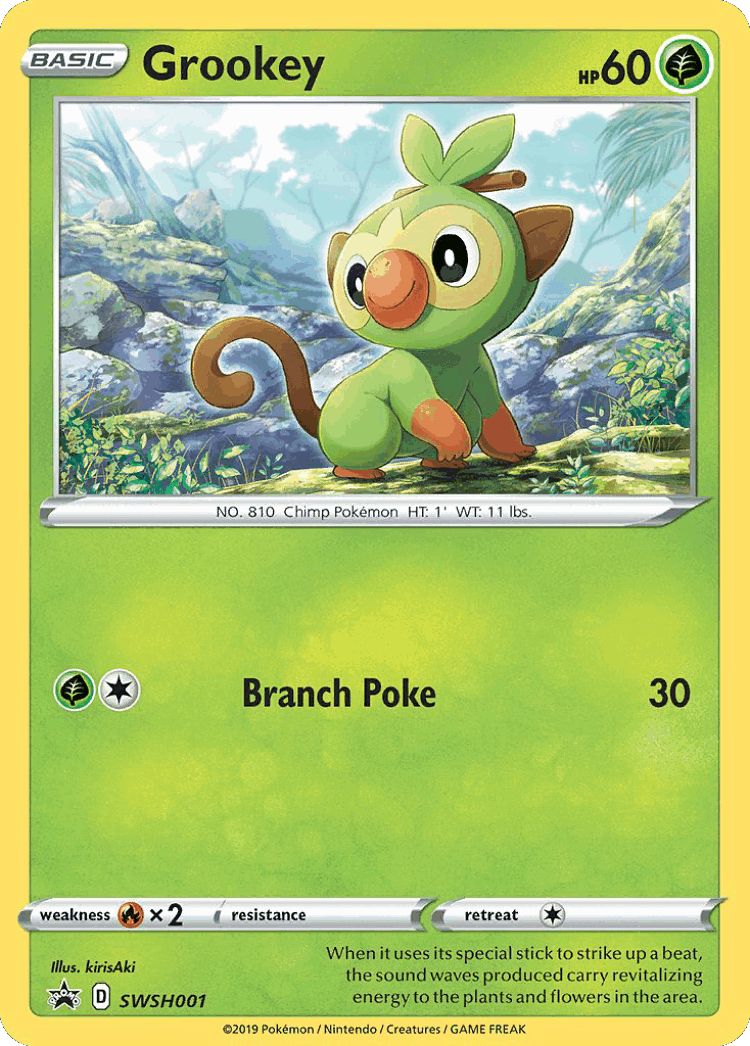 Grookey #1 from SWSH Black Star Promos - Promo - Illustrated by kirisAki