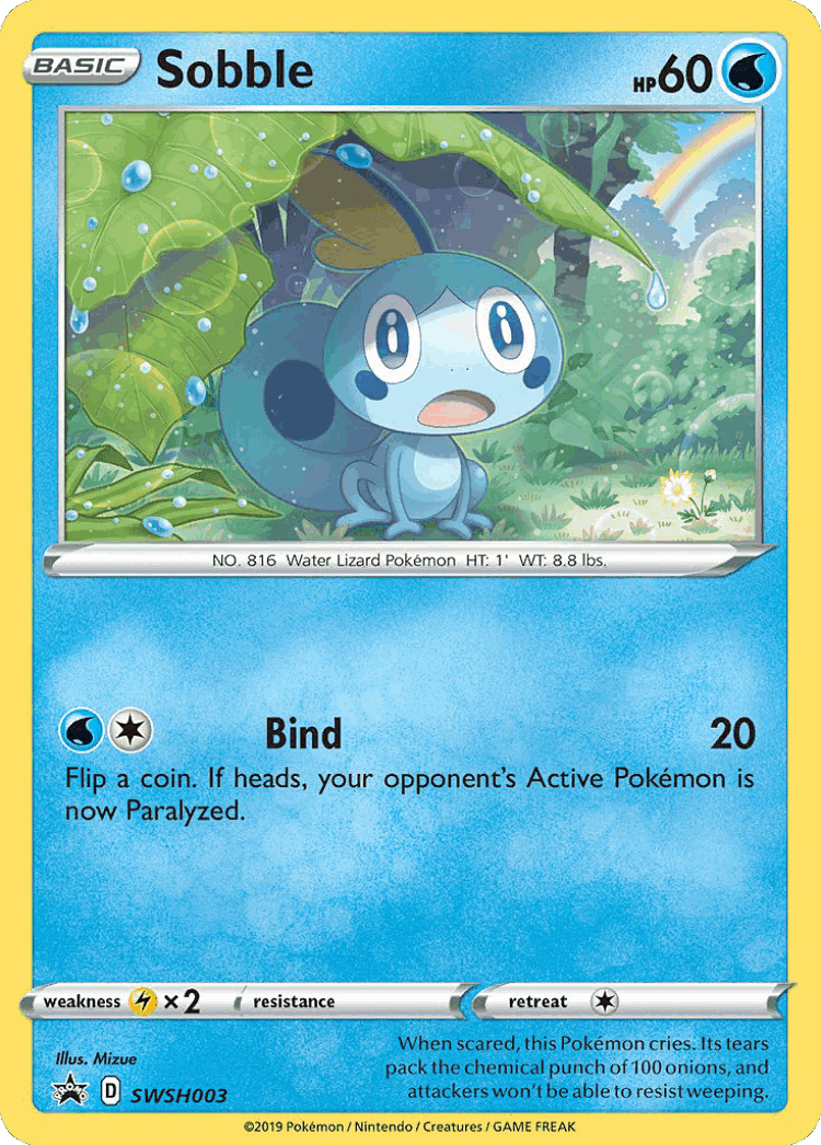 Sobble #3 from SWSH Black Star Promos - Promo - Illustrated by Mizue