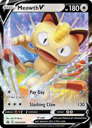 Meowth V Pokémon TCG card art