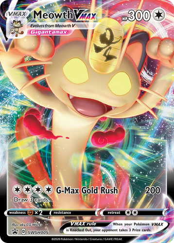 Meowth VMAX Pokémon TCG card art