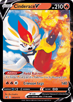 Cinderace V Pokémon TCG card art