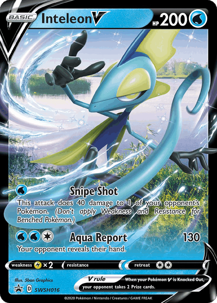 Inteleon V #16 from SWSH Black Star Promos - Promo - Illustrated by 5ban Graphics