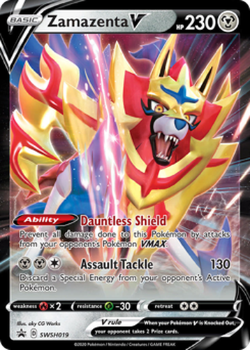 Zamazenta V #19 from SWSH Black Star Promos - Promo - Illustrated by aky CG Works