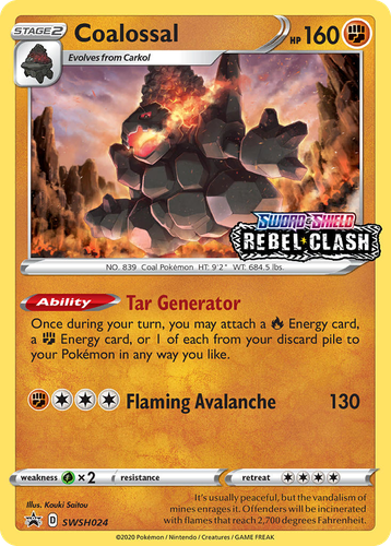 Coalossal Pokémon TCG card art