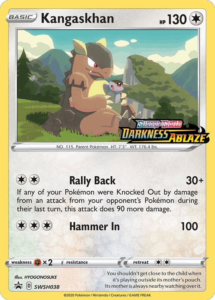 Kangaskhan #38 from SWSH Black Star Promos - Promo - Illustrated by HYOGONOSUKE