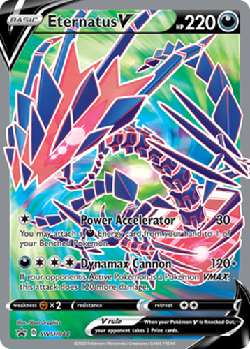 Eternatus V #44 from SWSH Black Star Promos - Promo - Illustrated by 5ban Graphics