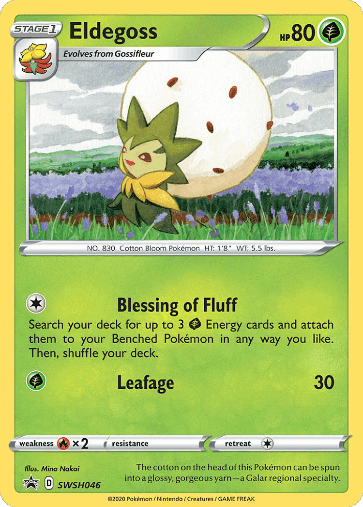 Eldegoss #46 from SWSH Black Star Promos - Promo - Illustrated by Mina Nakai