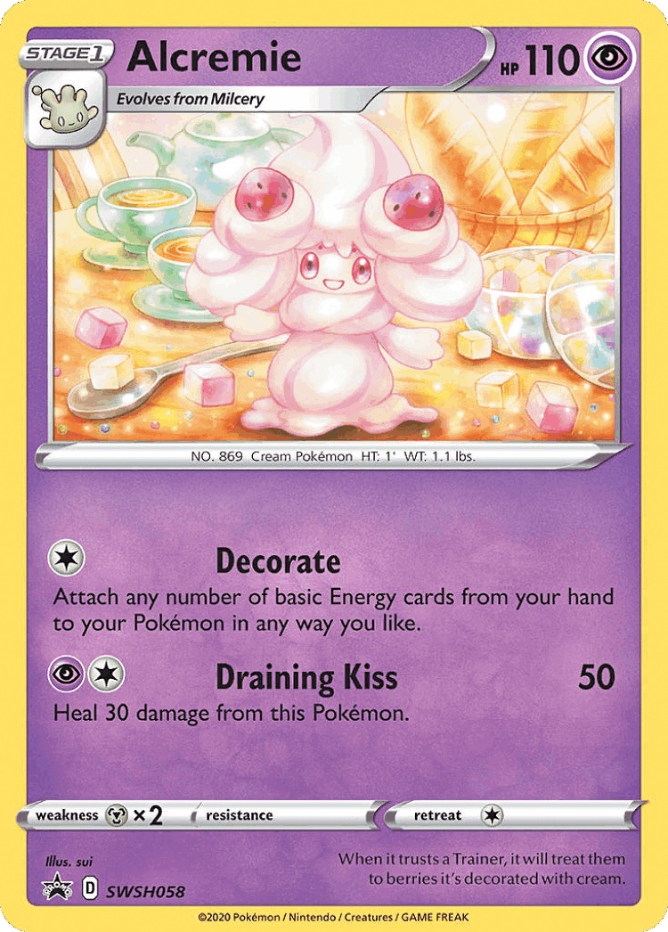Alcremie #58 from SWSH Black Star Promos - Promo - Illustrated by sui