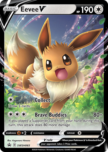 Eevee V 65, SWSH Black Star Promos