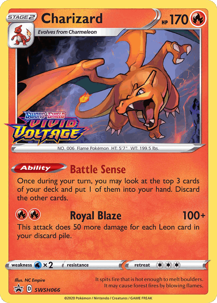 Charizard #66 from SWSH Black Star Promos - Promo - Illustrated by NC Empire