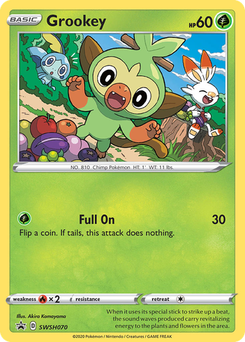Grookey 70, SWSH Black Star Promos