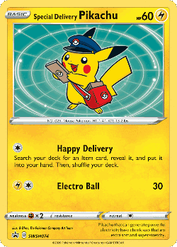 Special Delivery Pikachu Pokémon TCG card art