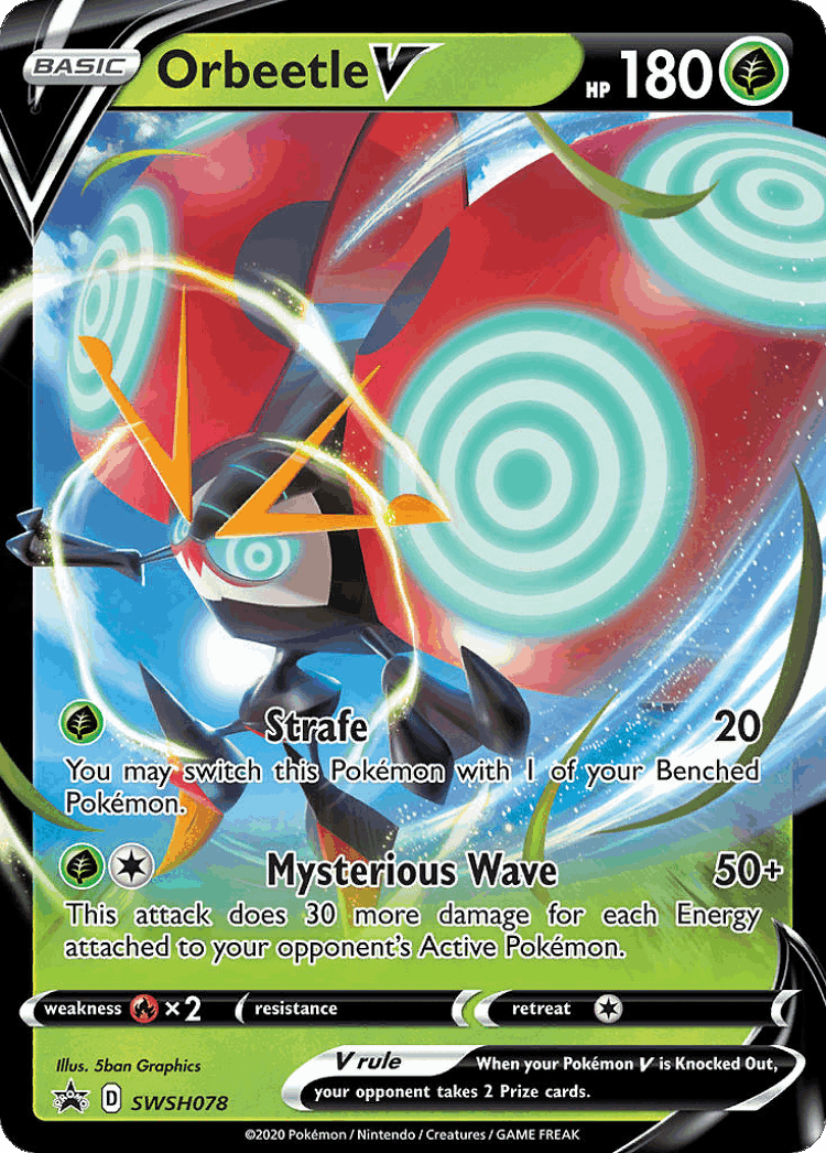 Orbeetle V #78 from SWSH Black Star Promos - Promo - Illustrated by 5ban Graphics