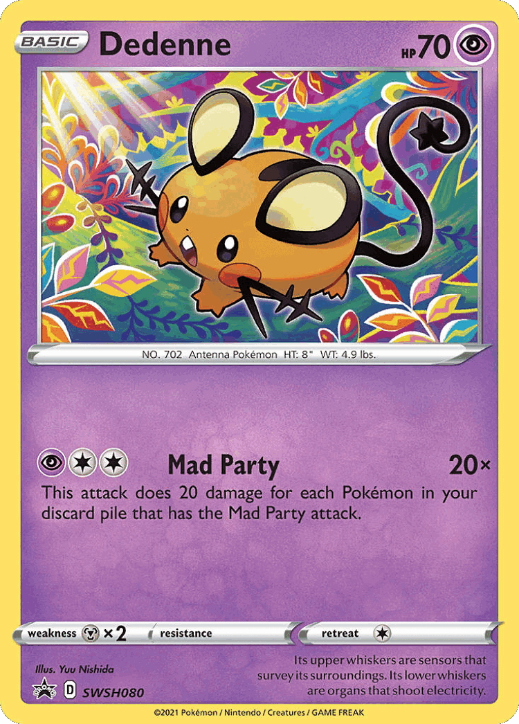 Dedenne #80 from SWSH Black Star Promos - Promo - Illustrated by Yuu Nishida