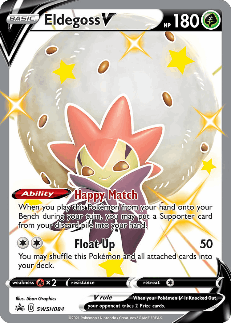 Eldegoss V #84 from SWSH Black Star Promos - Promo - Illustrated by 5ban Graphics