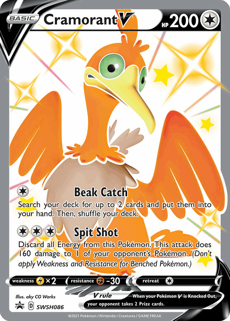 Cramorant V #86 from SWSH Black Star Promos - Promo - Illustrated by aky CG Works