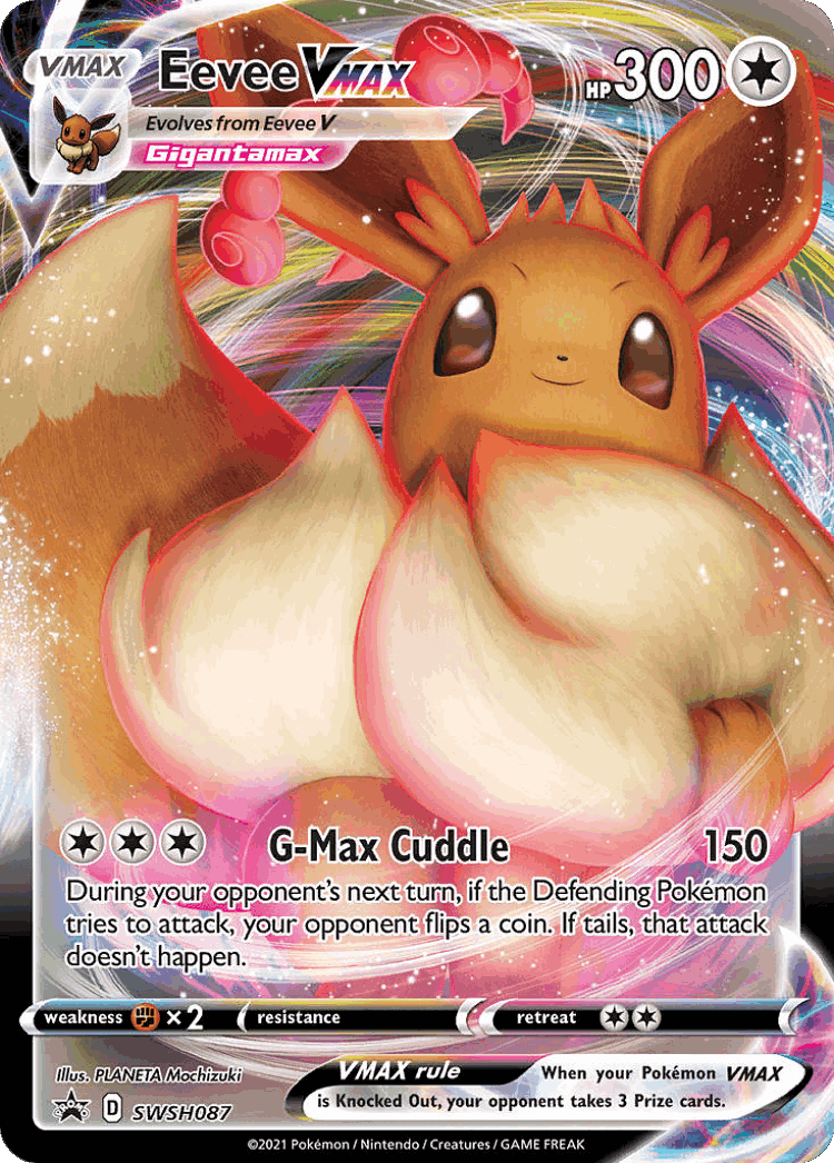 Eevee VMAX #87 from SWSH Black Star Promos - Promo - Illustrated by PLANETA Mochizuki