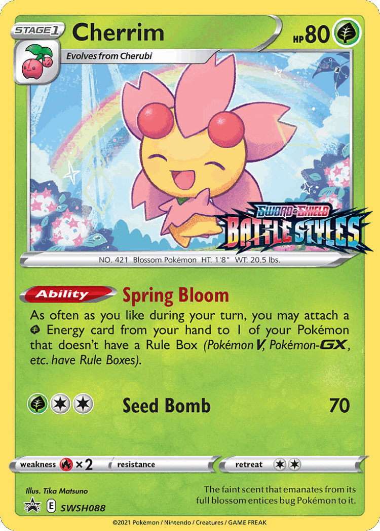 Cherrim #88 from SWSH Black Star Promos - Promo - Illustrated by Tika Matsuno