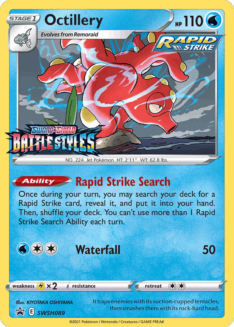 Octillery #89 from SWSH Black Star Promos - Promo - Illustrated by KIYOTAKA OSHIYAMA