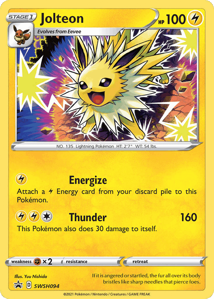 Jolteon #94 from SWSH Black Star Promos - Promo - Illustrated by Yuu Nishida