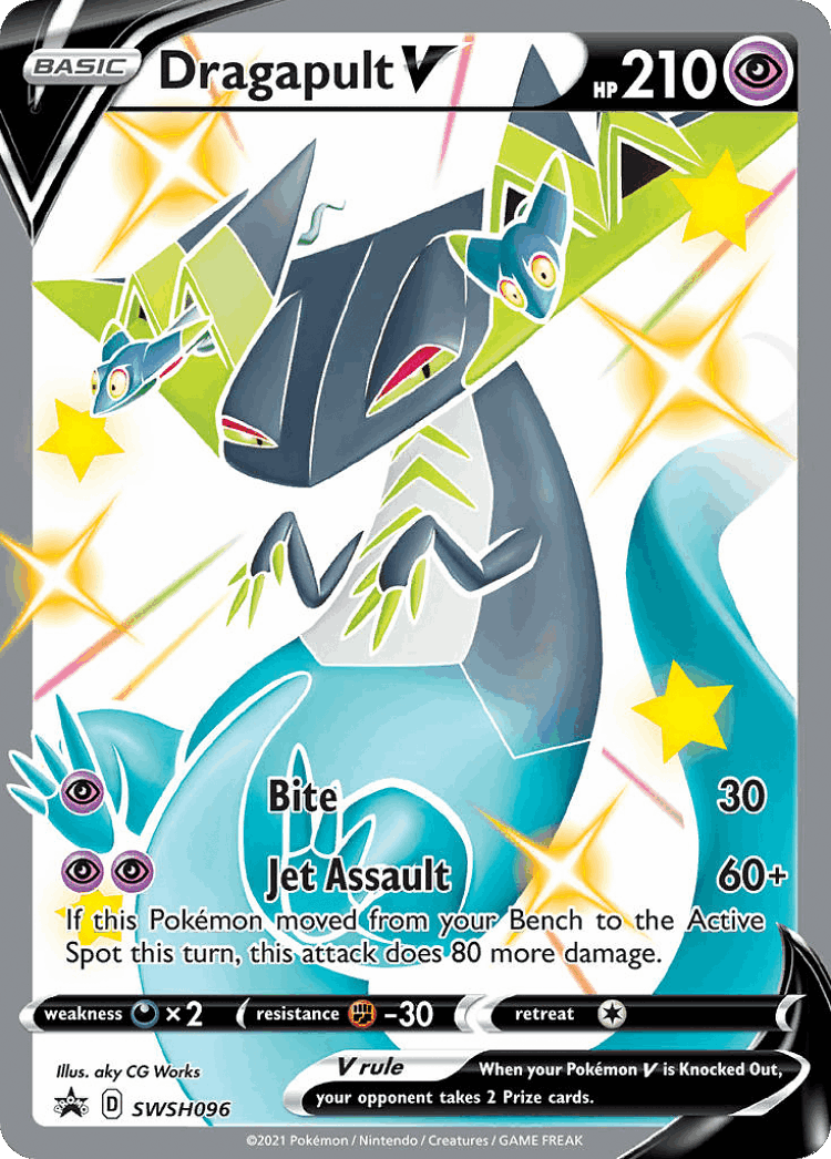 Dragapult V #96 from SWSH Black Star Promos - Promo - Illustrated by aky CG Works