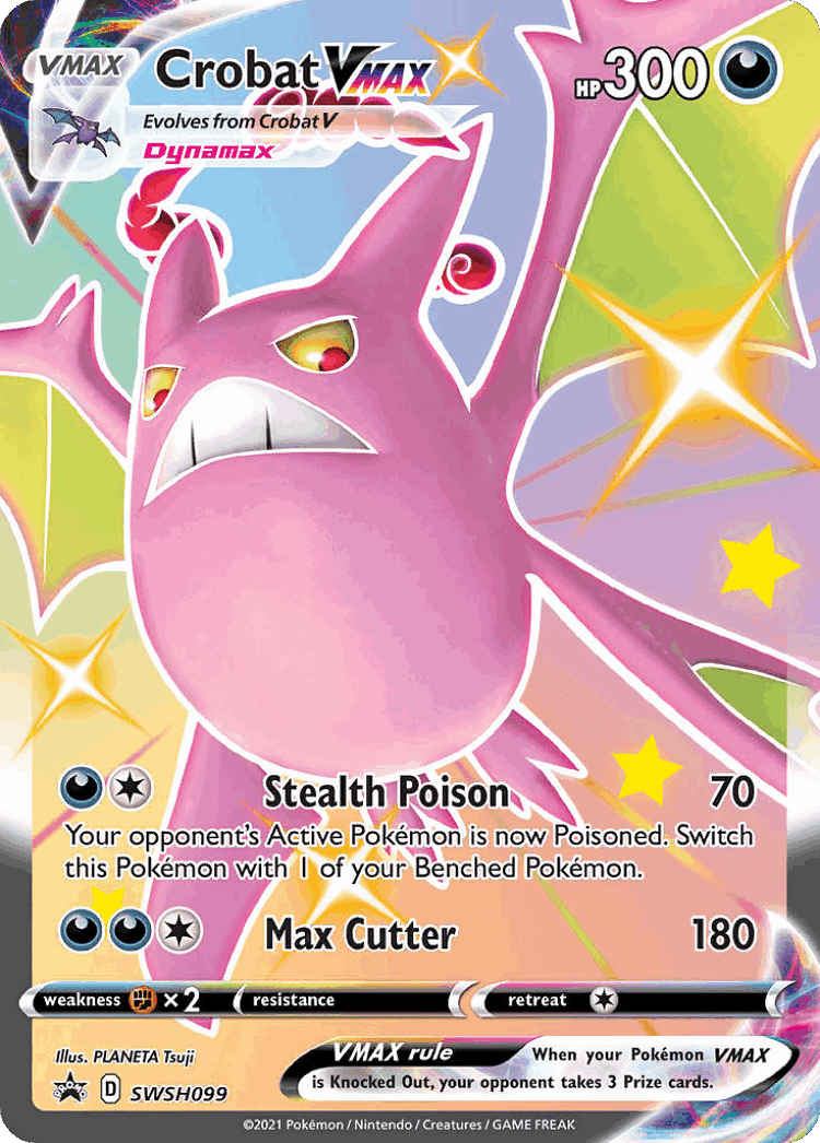 Crobat VMAX #99 from SWSH Black Star Promos - Promo - Illustrated by PLANETA Tsuji