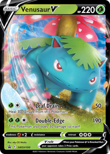 Venusaur V 100, SWSH Black Star Promos
