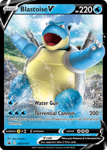 Blastoise V 101, SWSH Black Star Promos