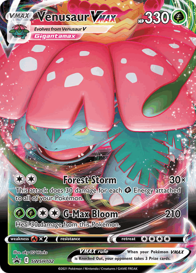 Venusaur VMAX #102 from SWSH Black Star Promos - Promo - Illustrated by aky CG Works