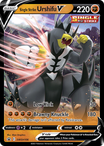 Single Strike Urshifu V #106 from SWSH Black Star Promos - Promo - Illustrated by 5ban Graphics