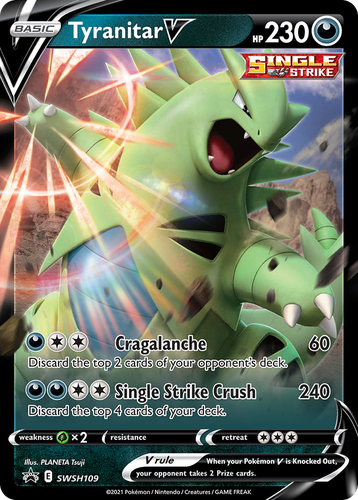Tyranitar V 109, SWSH Black Star Promos