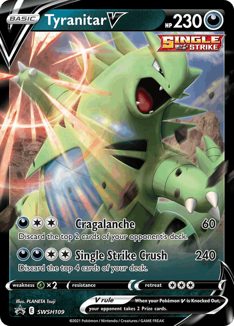 Tyranitar V #109 from SWSH Black Star Promos - Promo - Illustrated by PLANETA Tsuji
