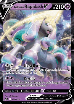 Galarian Rapidash V 111, SWSH Black Star Promos