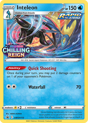Inteleon 113, SWSH Black Star Promos