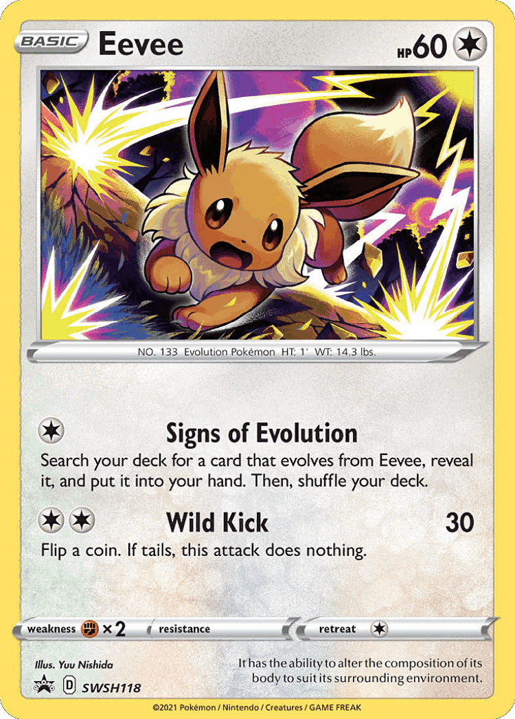 Eevee #118 from SWSH Black Star Promos - Promo - Illustrated by Yuu Nishida